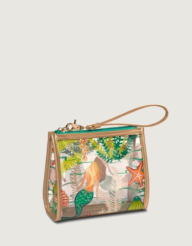 Spartina 449 Golden Mermaid Clear Beach Wristlet