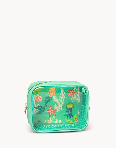 Spartina 449 Golden Mermaid Clear Cosmetic Travel Case