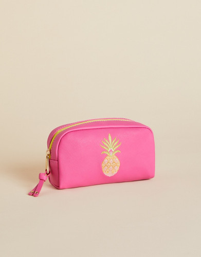 Spartina 449 Embroidered Pineapple Cosmetic Case