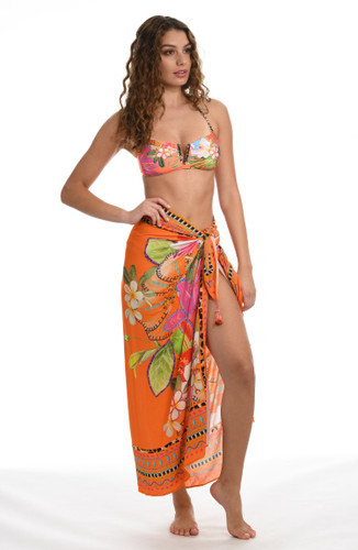 Sunshine 79 In A Trance Tropical Pareo Swim Cover Up Wrap Skirt Sunshine 79 In A Trance Tropical Pareo Swim Cover Up Wrap Skirt