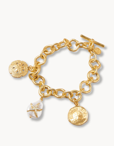 Spartina 449 I Love The Sea Charm Chain Link Bracelet Spartina 449 I Love The Sea Charm Chain Link Bracelet