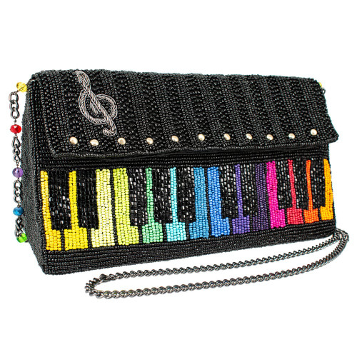 Mary Frances Key Player Multicolor Piano Keyboard Crossbody Handbag Purse