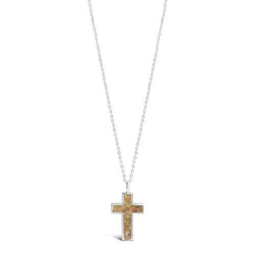 Dune Jewelry Boynton Beach Sand Silver Cross Necklace Dune Jewelry Boynton Beach Sand Silver Cross Necklace