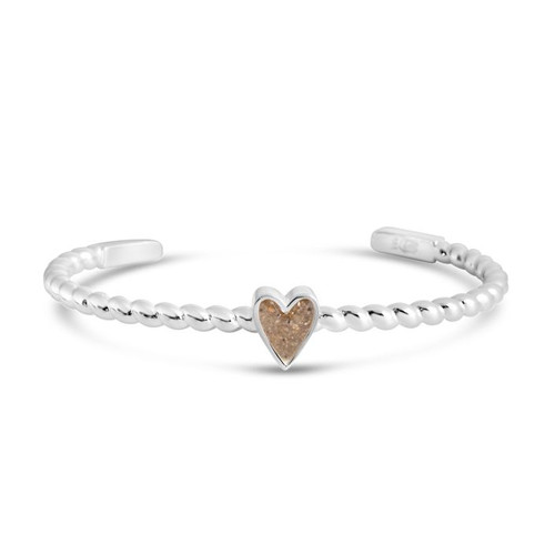 Dune Jewelry Heart Beach Sand Jewel Essential Cuff Silver Rope Bracelet