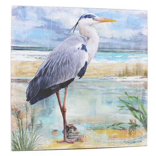 Heron Shorebird Photo Canvas Wall Art