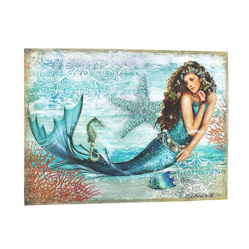 Daydreaming Mermaid Photo Canvas Wall Art