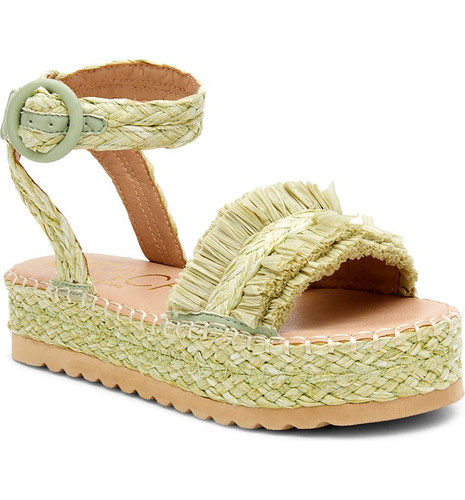 Seashore Espadrille Platform Raffia Sandals
