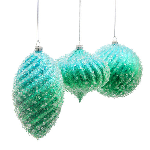 Kurt Adler Mermaid Colors Ice Crystals Ornament