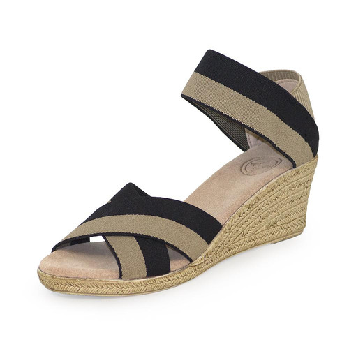 Charleston Shoes Cannon Two-Tone Wedge Sandal