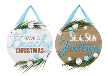Nautical Christmas Welcome Door Sign