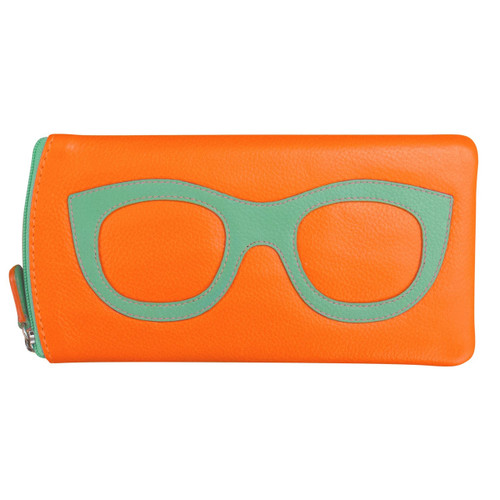 ili New York Eyeglass Frames Graphic Leather Zipper Case