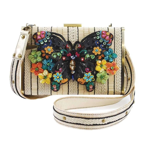 Mary Frances Butterfly Fantasy Crossbody Clutch Purse