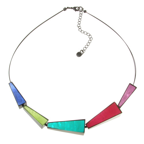 Origin Pyramid Rainbow Colors Necklace