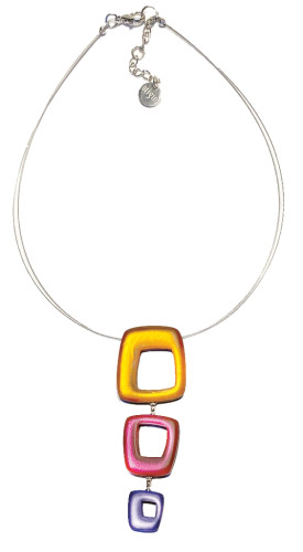 Origins Hollow Squares Sherbet Combi Color Matte Glow Necklace