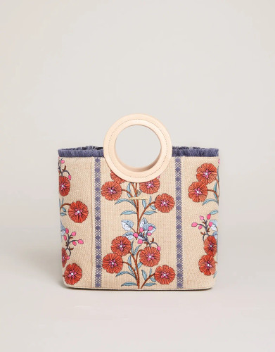 Spartina 449 Floral Sprigs Oyster Factory Resort Tote Purse Spartina 449 Floral Sprigs Oyster Factory Resort Tote Purse
