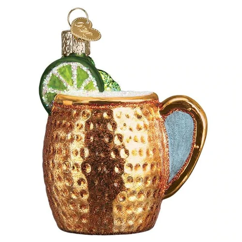 Old World Christmas Moscow Mule Mug Glass Tree Ornament