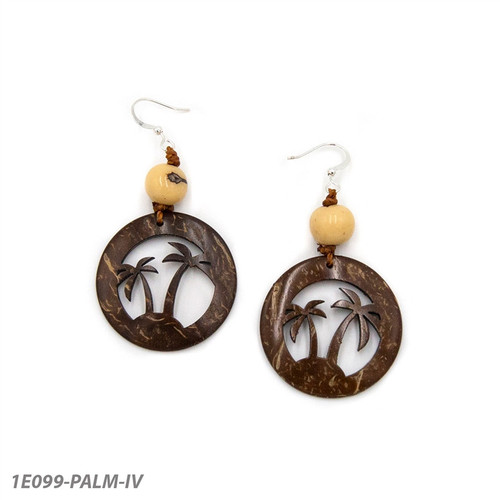 Tagua Salinas Palm Tree Earrings