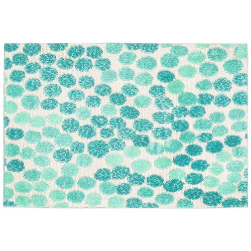 Simple Spaces Sea Dots Aqua Bubbles Accent Rug