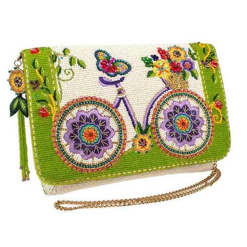 Mary Frances Enjoy The Ride Bicycle Crossbody Clutch Bag