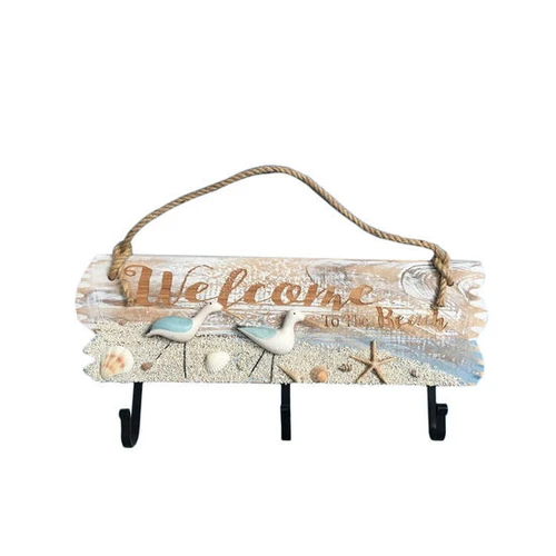 Welcome To The Beach Wall Hook Sign