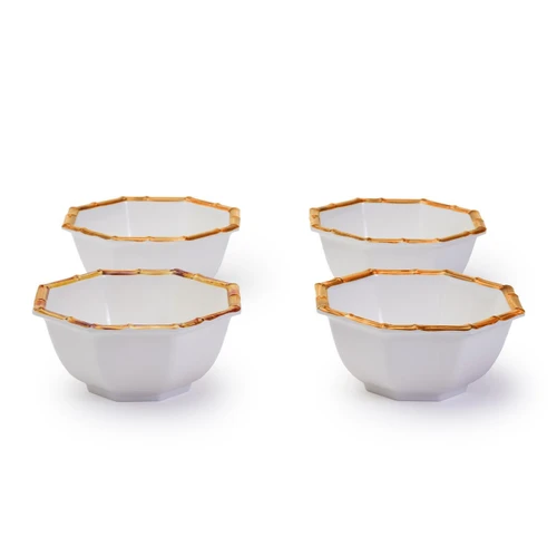 Two's Company Bamboo Touch Rim Bowl