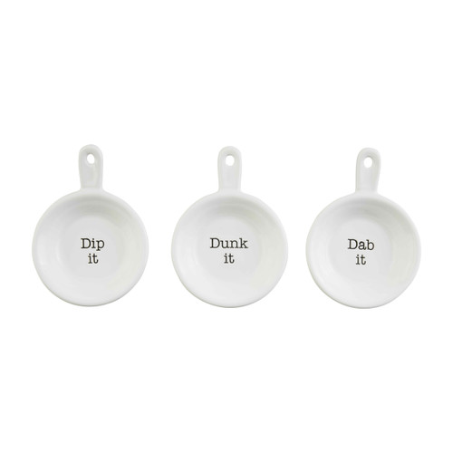 Mud Pie Ceramic Dipping Dish Set With Sentiments