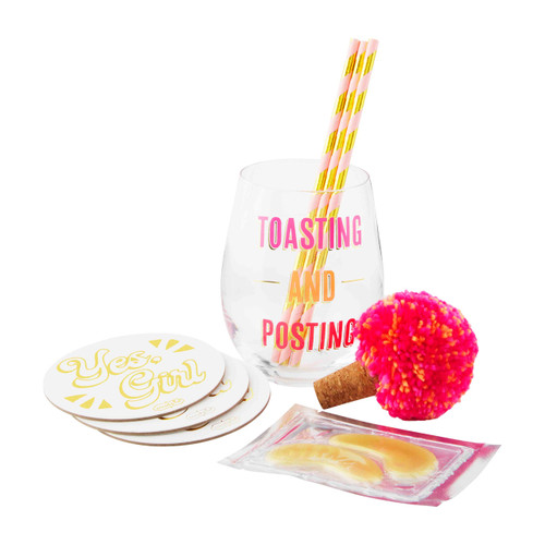 Mud Pie Yes Girl Wine Essentials Party Box Set