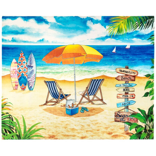 Tranquility Beach Seas The Day Velour Beach Blanket Towel For 2 Tranquility Beach Seas The Day Velour Beach Blanket Towel For 2
