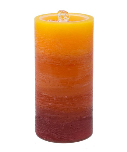 Ombre Sunset Water Wick Fountain LED Candle With Remote  
