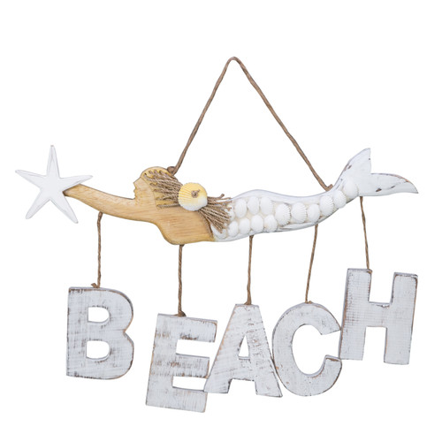 Mermaid Hanging Beach Word Sign