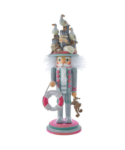 Kurt Adler Sea Captain With Seagull On Pilings Hat Coastal Hollywood Nutcracker Kurt Adler Sea Captain With Seagull On Pilings Hat Coastal Hollywood Nutcracker