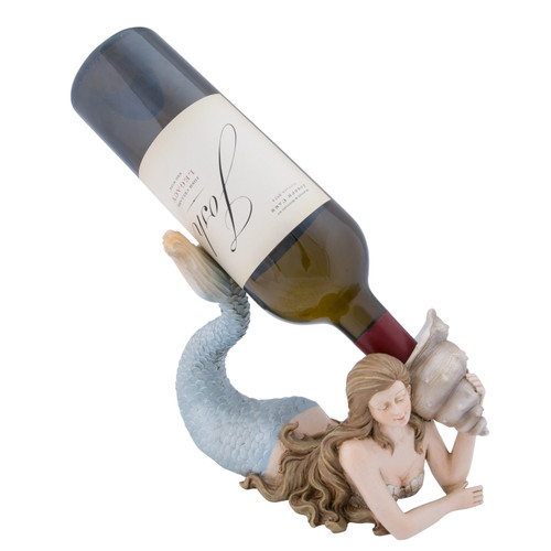 Mermaid With Sea Shell Wine Bottle Holder