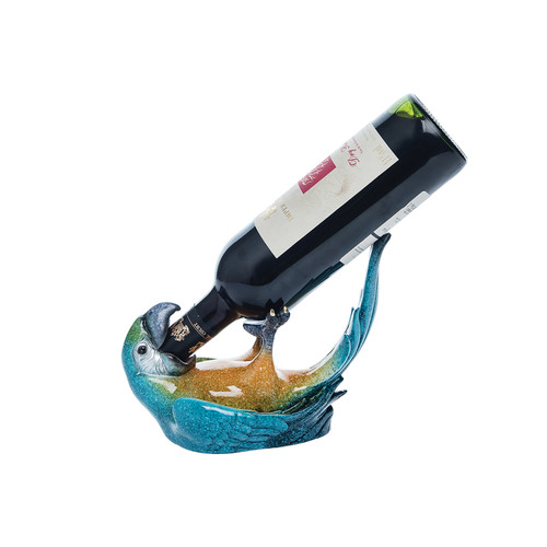 Blue Parrot Wine Bottle Holder