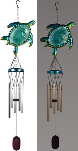 Sunset Vista Solar Turtle Light Wind Chime