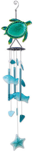Sunset Vista Sea Turtle Dangle Fish and Starfish Wind Chime