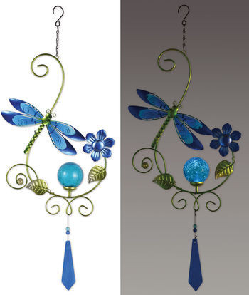 Sunset Vista Solar Hanging Dragonfly Light  