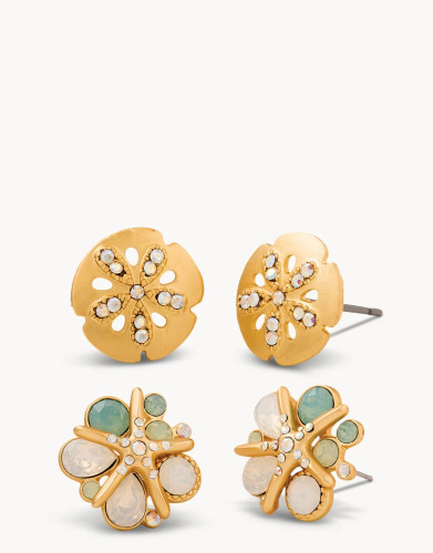 Spartina 449 Sand and Sea Stud Earrings Set