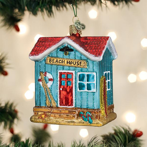 Old World Christmas Beach House Tree Ornament