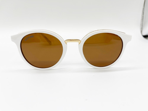 Blue Planet Lucca White and Gold Polarized Sunglasses  