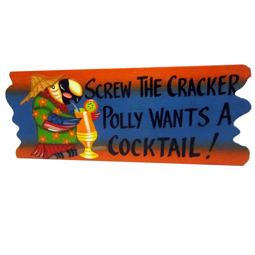 Polly Wants A Cocktail Wall Sign