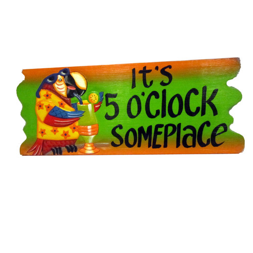 It's 5 O'clock Someplace Cocktail Wall Sign