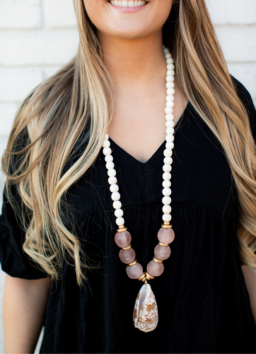 The Sandy Sea Shell Necklace Carolina Strung