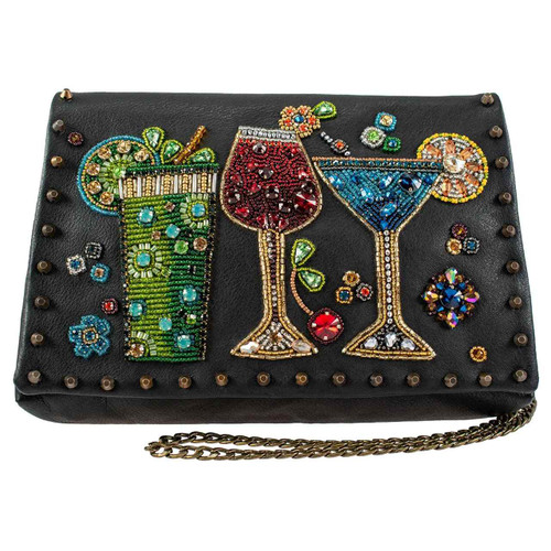 Mary Frances Stay and Party Cocktails Crossbody Clutch Purse Mary Frances Stay and Party Cocktails Crossbody Clutch Purse