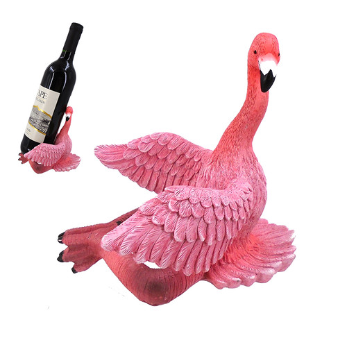 Pink Flamingo Wing Wrapped Wine Bottle Holder
