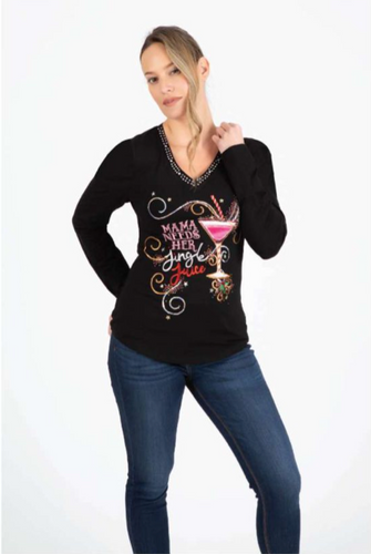 Berek Jingle Juice Cocktails Christmas Tunic Tee Shirt