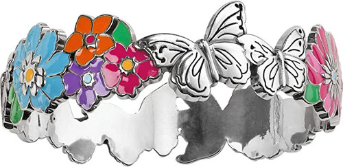 Brighton Enchanted Garden Flowers & Butterflies Bangle