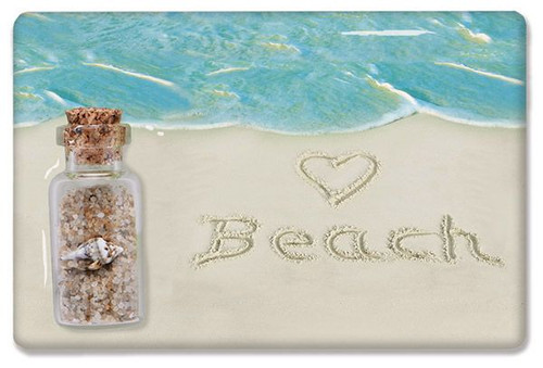 Real Beach Sand and Shells Jar Refrigerator Magnet
