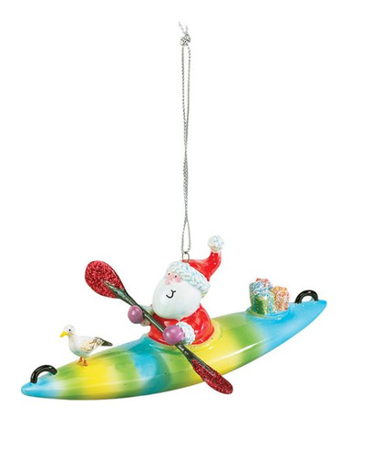 Cape Shore Santa Kayaking Christmas Tree Ornament