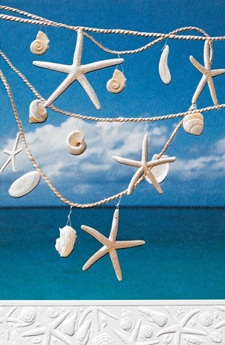 Sea Shell and Starfish Beach String Birthday Card