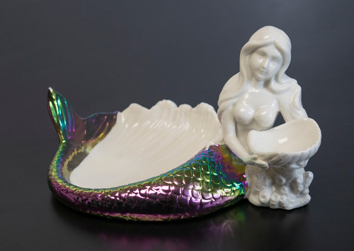 Mermaid Sea Shell Double Trinket Dish